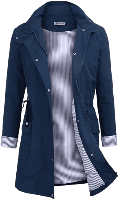 Rain Jacket Women Windbreaker Striped Climbing Raincoats thumbnail