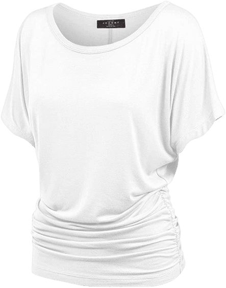 MBJ Women's Solid Short Sleeve Boat Neck V thumbnail